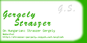 gergely straszer business card